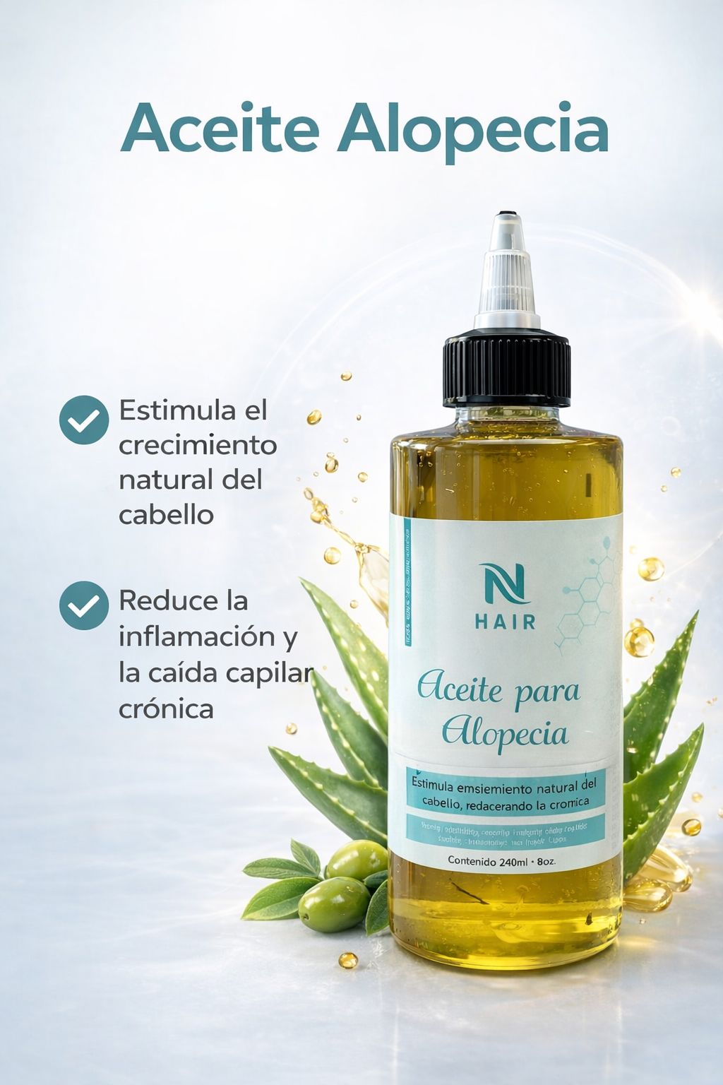 ACEITE GIGANTE PARA EL CRECIMIENTO DEL CABELLO NHIAR